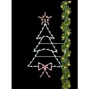 Christmas Tree Silhouette Pole Mount Decoration Handy Hook Handy